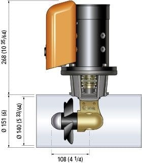 Başpervane 40Kgf 12V 140mm