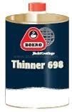THİNNER 698 İki Bileşenli Poliüretan için Standart Tiner 500 ml