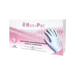 Has-Pet Mavi Nitril Muayene Eldiveni Pudrasız (90 ad)