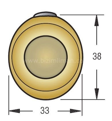 Push Button Oval SATEN KROMAJ