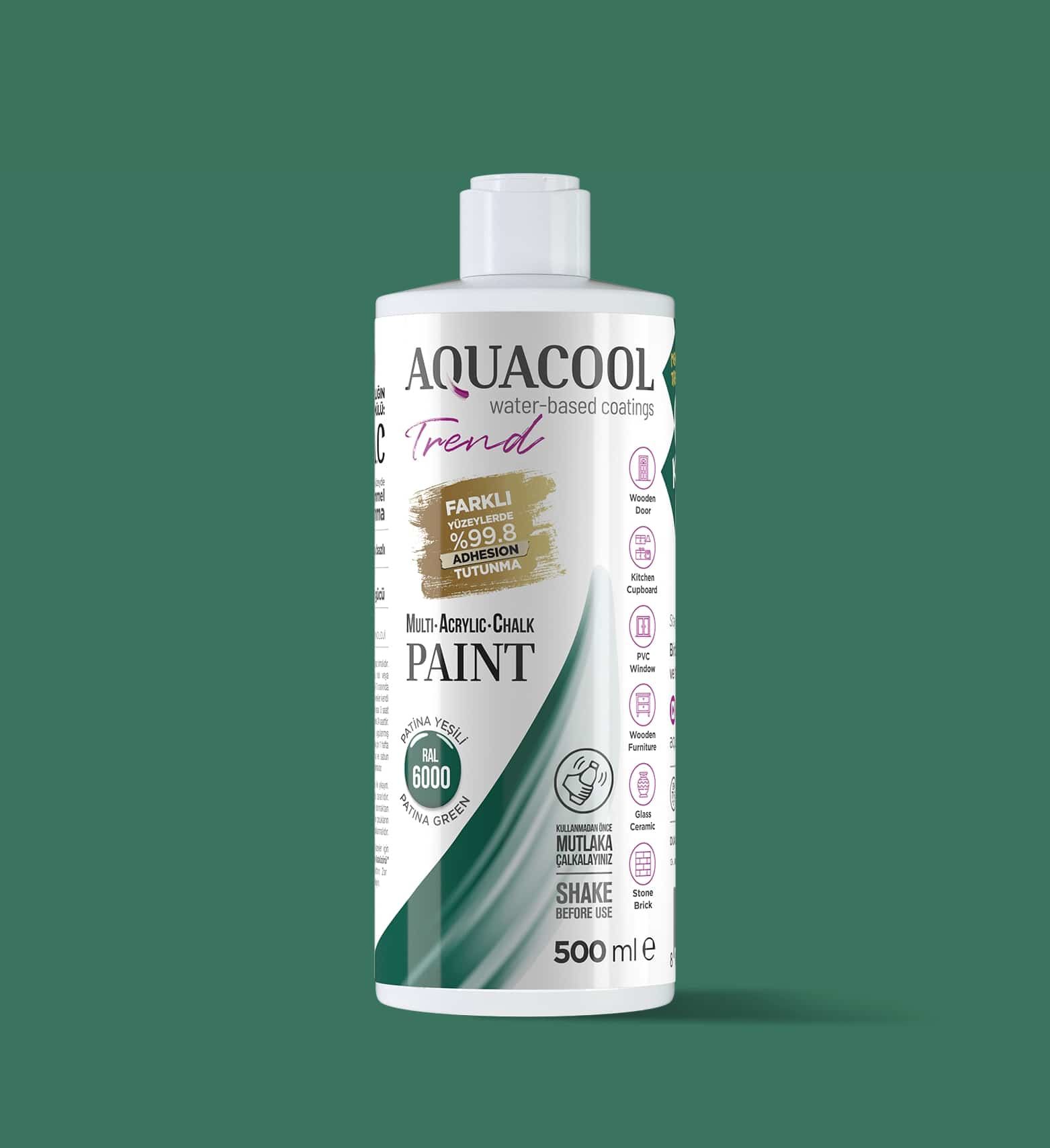 Aquacool Trend MAC Boya 500ml RAL 6000 Patina Yeşili