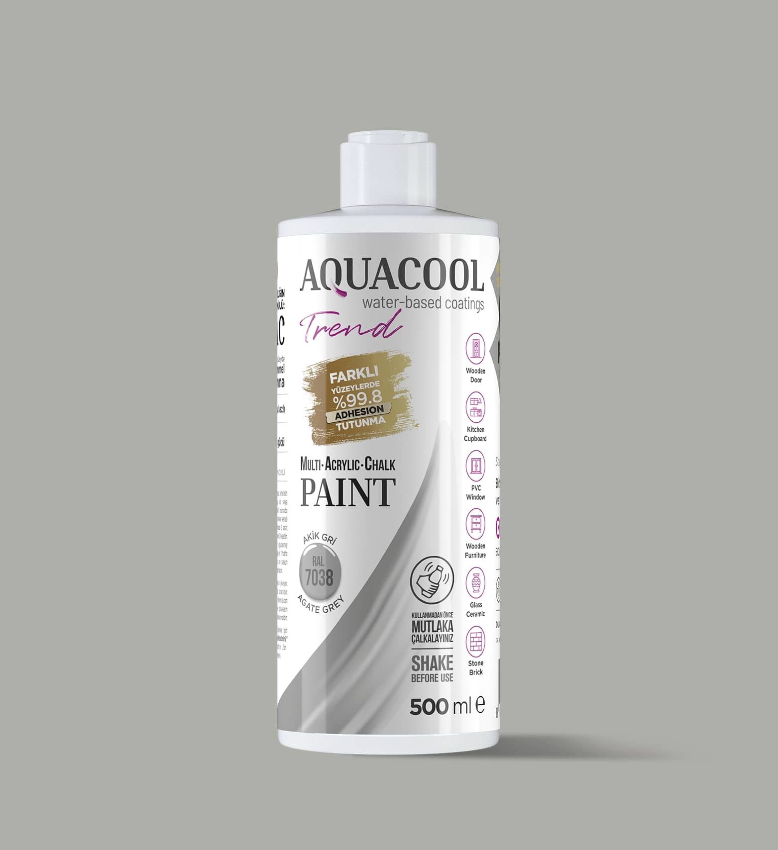 Aquacool Trend MAC Boya 500ml RAL 7038 Akik Gri