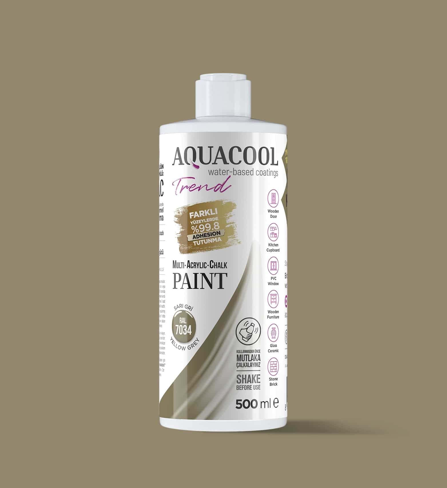 Aquacool Trend MAC Boya 500ml RAL 7034 Sarı Gri