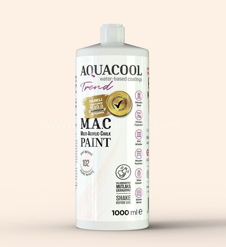 Trend M.A.C Su Bazlı Saf Beyaz 102 Lake Boya 150 ml