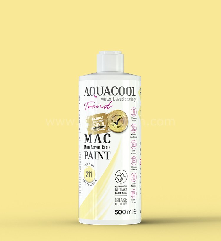 Trend M.A.C Su Bazlı Açık Sarı 211 Lake Boya 150 ml