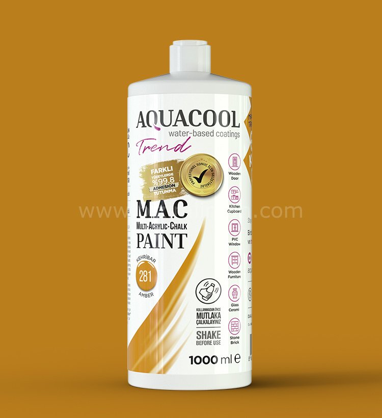 Trend M.A.C Su Bazlı Kehribar 281 Lake Boya 150 ml