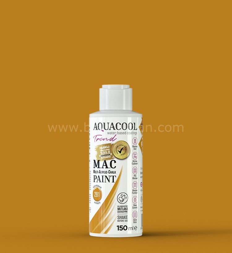 Trend M.A.C Su Bazlı Kehribar 281 Lake Boya 150 ml
