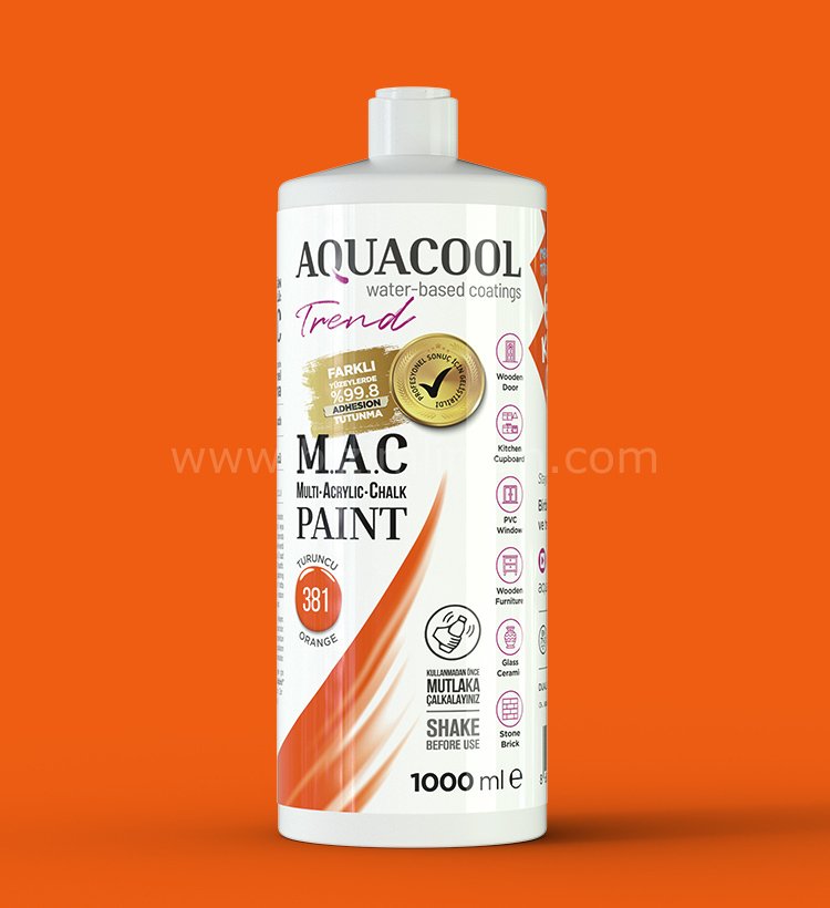 Trend M.A.C Su Bazlı Turuncu 381 Lake Boya 150 ml