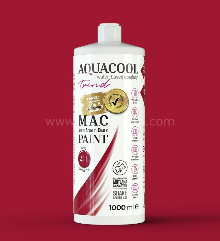 Trend M.A.C Su Bazlı Kızıl 411 Lake Boya 150 ml