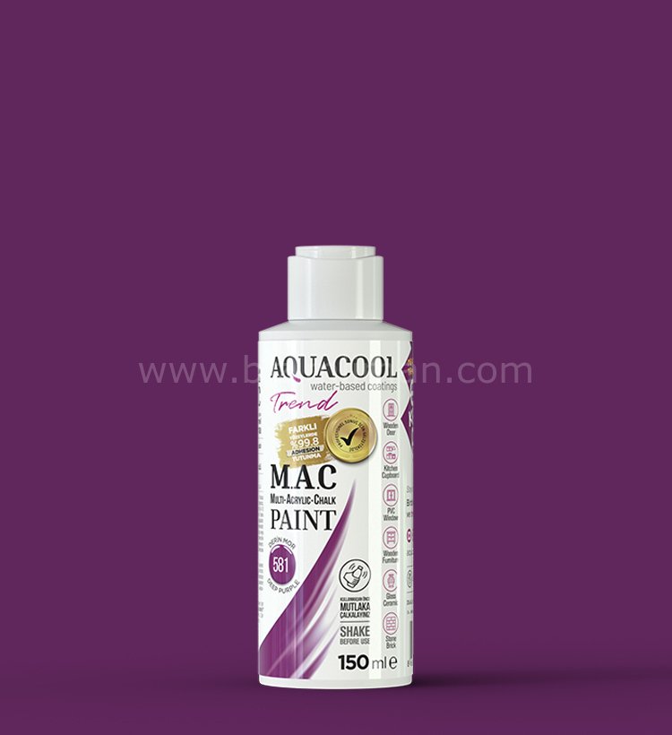 Trend M.A.C Su Bazlı Derin Mor 581 Lake Boya 150 ml