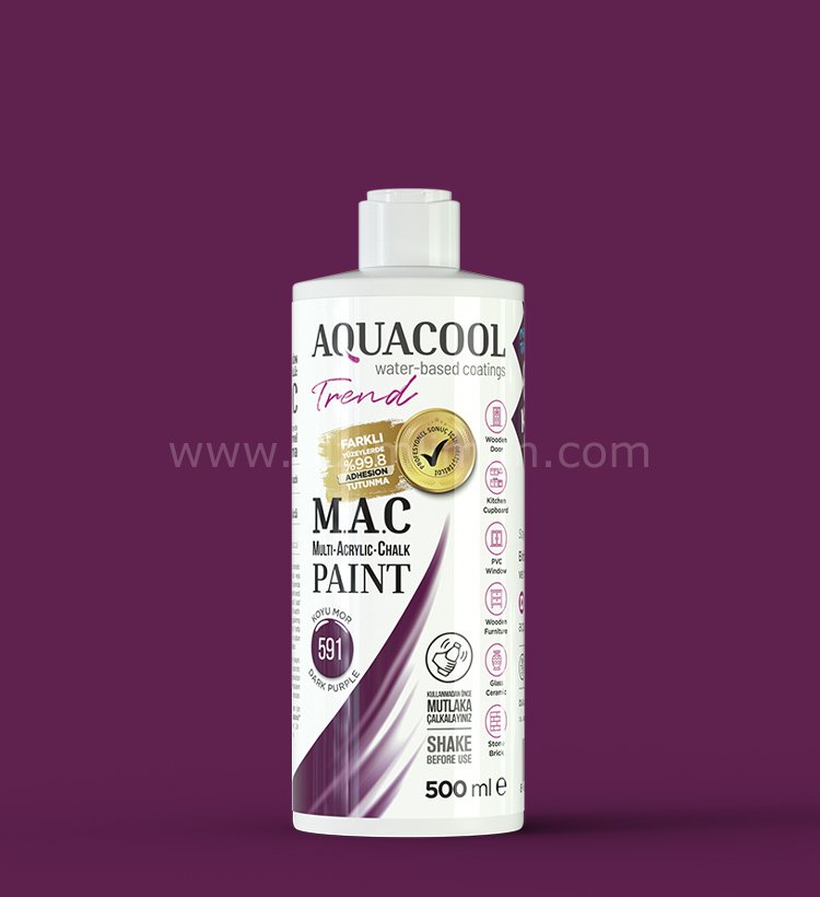 Trend M.A.C Su Bazlı Koyu Mor 591 Lake Boya 150 ml