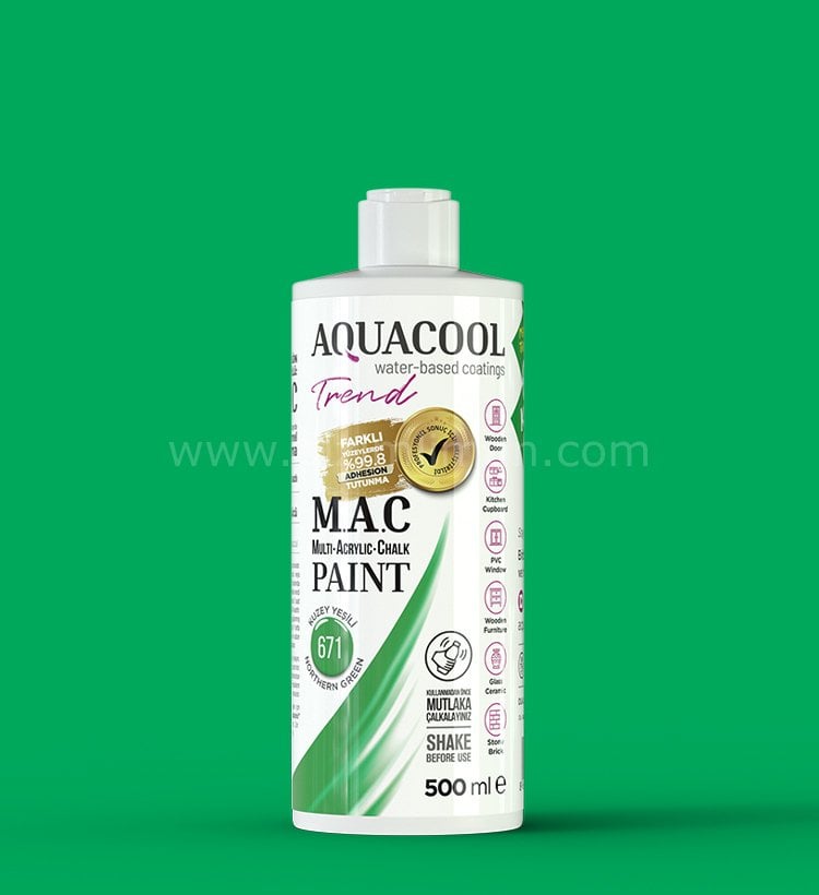 Trend M.A.C Su Bazlı Kuzey Yeşili 671 Lake Boya 150 ml
