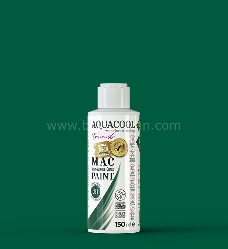 Trend M.A.C Su Bazlı Yosun Yeşili 681 Lake Boya 150 ml