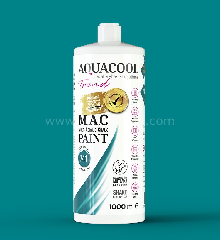Trend M.A.C Su Bazlı Turkuazi 741  Lake Boya 150 ml