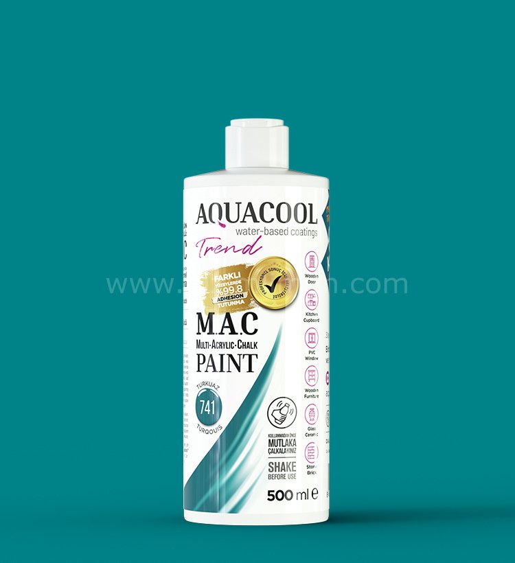 Trend M.A.C Su Bazlı Turkuazi 741 Lake Boya 150 ml | Aquacool