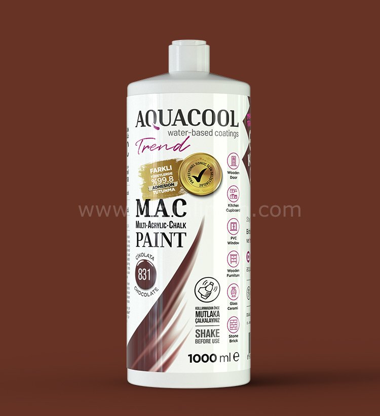 Trend M.A.C Su Bazlı Çıkolata 831  Lake Boya 150 ml