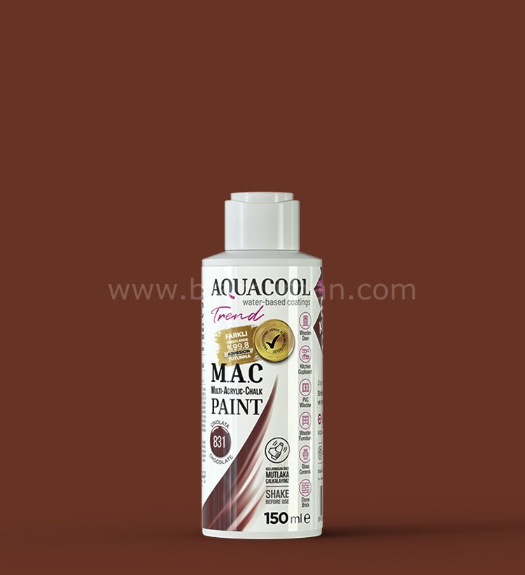 Trend M.A.C Su Bazlı Çıkolata 831  Lake Boya 150 ml