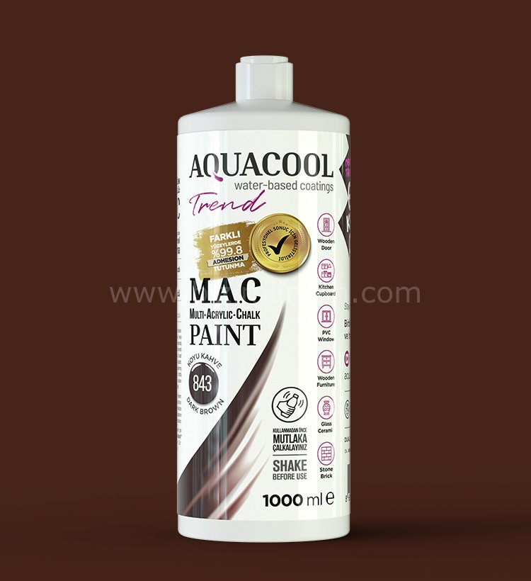 Trend M.A.C Su Bazlı Koyu Kahve 843 Lake Boya 150 ml