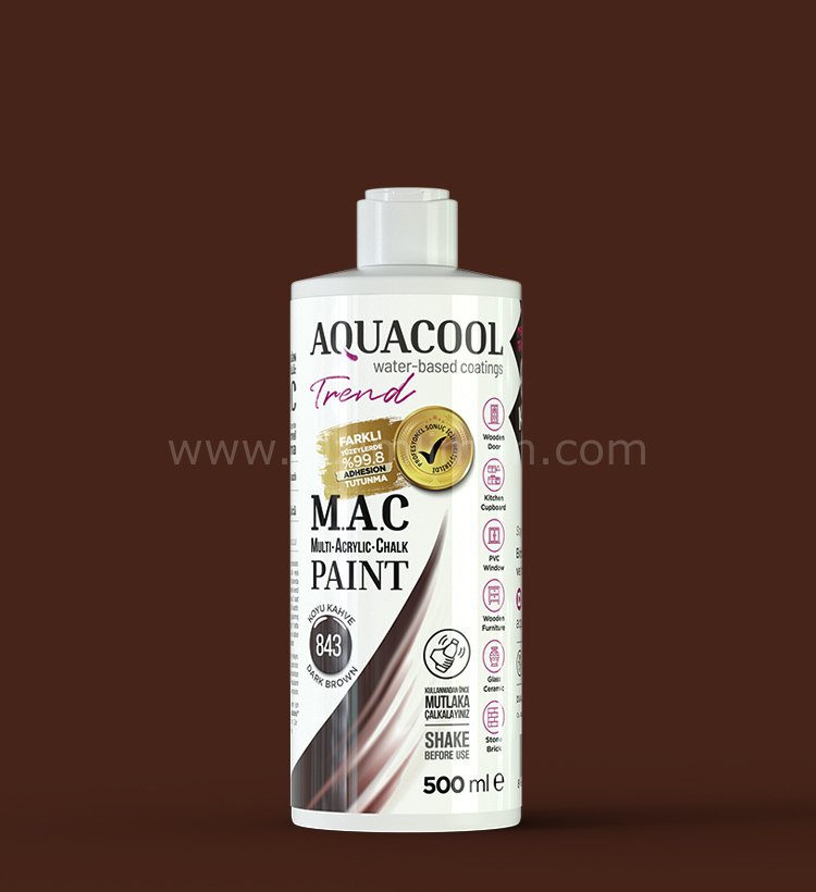 Trend M.A.C Su Bazlı Koyu Kahve 843 Lake Boya 150 ml