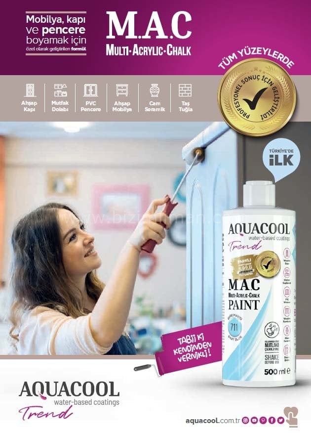 Trend M.A.C Su Bazlı İskandinav Gri 861 Lake Boya 150 ml
