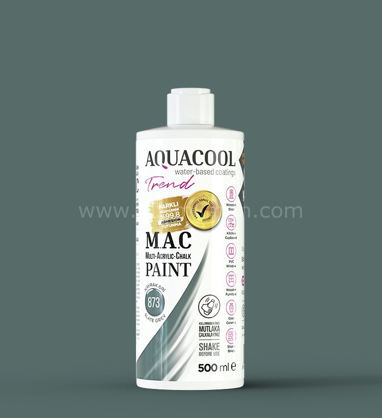 Trend M.A.C Su Bazlı Kayrak Gri 873 Lake Boya 150 ml