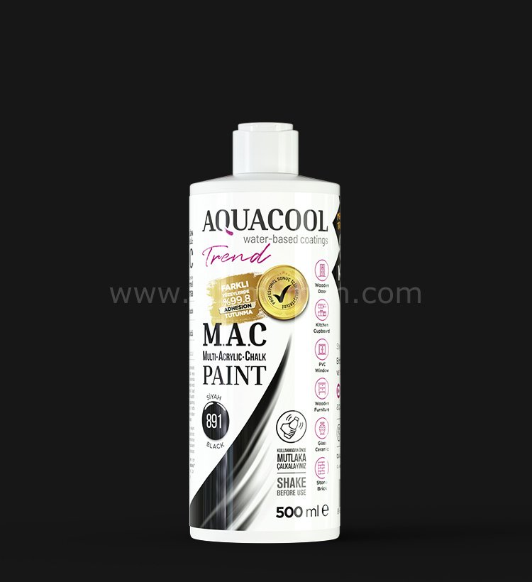Trend M.A.C Su Bazlı Siyah 891 Lake Boya 150 ml