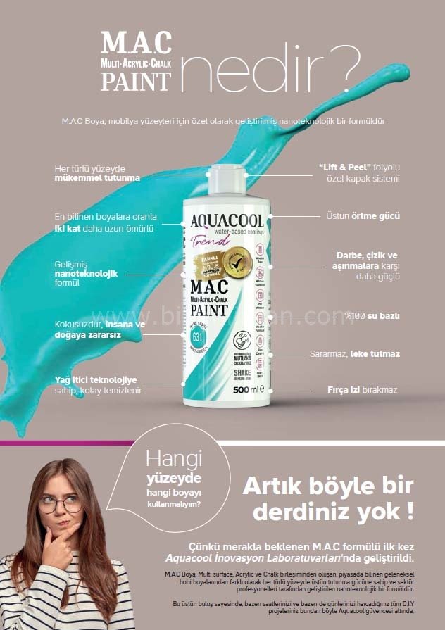 Trend M.A.C Su Bazlı Akrilik Vernikli Lake Metalik 907 Bronz Boya 120 ml