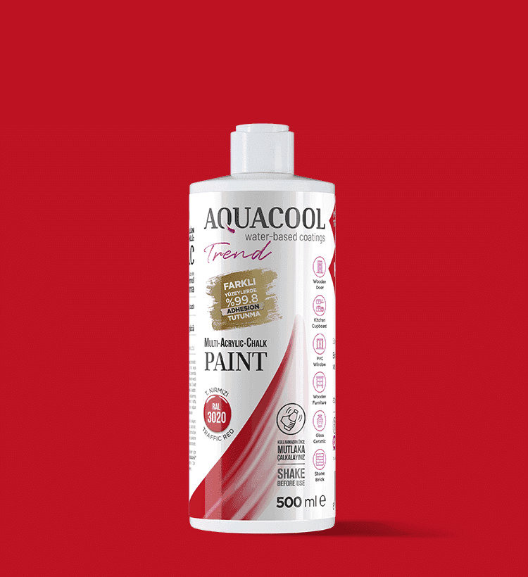 Aquacool Trend MAC Boya RAL 3020 T.Kırmızı 500ml